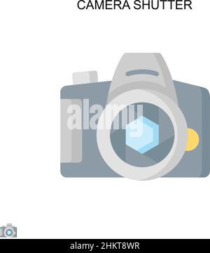 Camera shutter Simple vector icon. Illustration symbol design template for web mobile UI element. Stock Vector