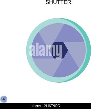 Shutter Simple vector icon. Illustration symbol design template for web mobile UI element. Stock Vector