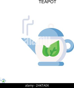 Teapot Simple vector icon. Illustration symbol design template for web mobile UI element. Stock Vector
