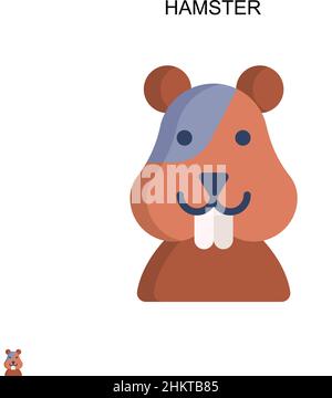 Hamster Simple vector icon. Illustration symbol design template for web mobile UI element. Stock Vector