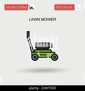 Lawn mower Simple vector icon. Stock Vector