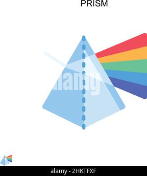 Prism Simple vector icon. Illustration symbol design template for web mobile UI element. Stock Vector