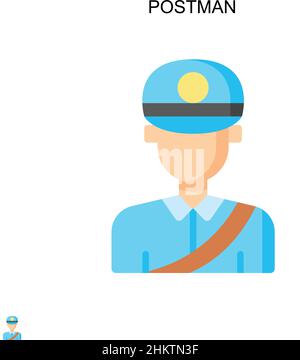 Postman Simple vector icon. Illustration symbol design template for web mobile UI element. Stock Vector