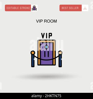 VIP departure lounge concept icon. Luxury class flight, airline waiting ...