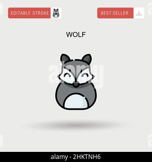 Wolf Simple vector icon Stock Vector Image & Art - Alamy