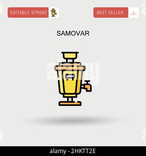 Samovar Simple vector icon. Stock Vector