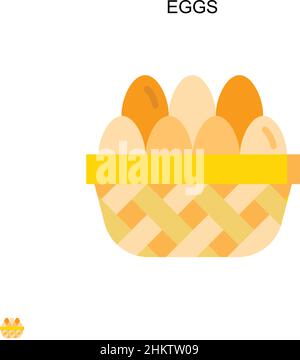 Eggs Simple vector icon. Illustration symbol design template for web mobile UI element. Stock Vector