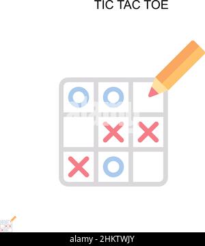 Tic tac toe Simple vector icon. Illustration symbol design template for web mobile UI element. Stock Vector