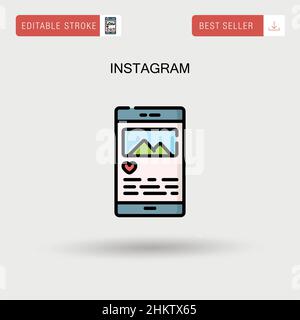 Instagram Simple vector icon. Stock Vector