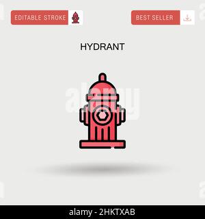 Hydrant Simple vector icon. Stock Vector