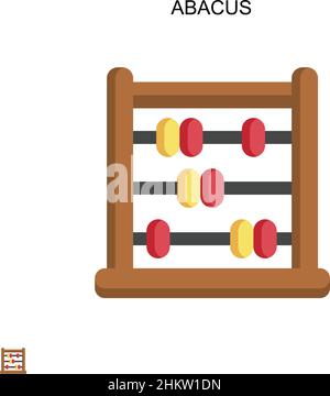 Abacus Simple vector icon. Illustration symbol design template for web mobile UI element. Stock Vector