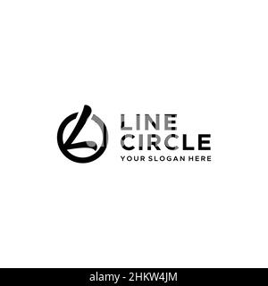 flat letter mark initial L line art Logo design Stock Vector