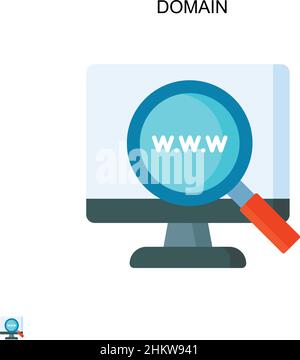 Domain Simple vector icon. Illustration symbol design template for web mobile UI element. Stock Vector