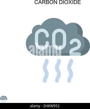 Carbon dioxide Simple vector icon. Illustration symbol design template for web mobile UI element. Stock Vector