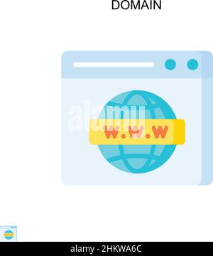Domain Simple vector icon. Illustration symbol design template for web mobile UI element. Stock Vector