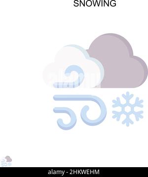 Snowing Simple vector icon. Illustration symbol design template for web ...