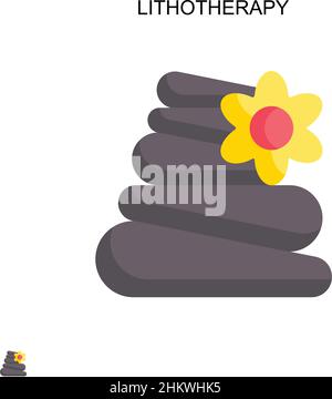 Lithotherapy Simple vector icon. Illustration symbol design template for web mobile UI element. Stock Vector