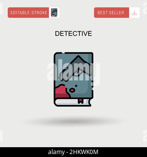 Detective Simple vector icon. Stock Vector