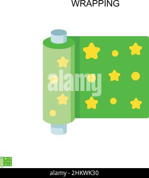 Wrapping Simple vector icon. Illustration symbol design template for web mobile UI element. Stock Vector