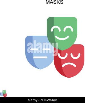 Masks Simple vector icon. Illustration symbol design template for web ...