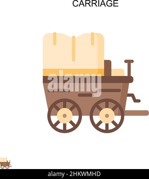 Carriage Simple vector icon. Illustration symbol design template for web mobile UI element. Stock Vector