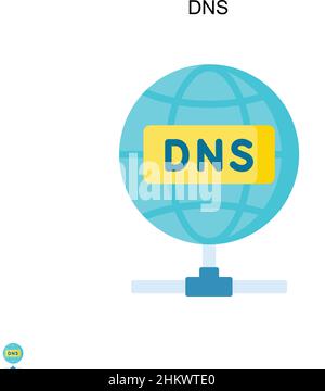 Dns Simple vector icon. Illustration symbol design template for web mobile UI element. Stock Vector