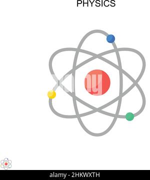 Physics Simple vector icon. Illustration symbol design template for web mobile UI element. Stock Vector