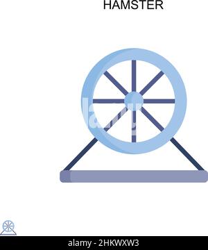 Hamster Simple vector icon. Illustration symbol design template for web mobile UI element. Stock Vector
