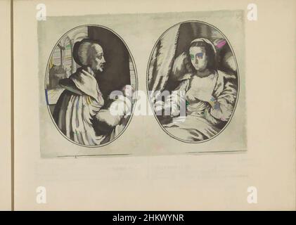 Art inspired by Midwife and Miss Katelijn, Dame Perinne sage femme, Damoiselle Cato tromper par un gentil, Les abus du mariage (series title), Two representations on an album leaf. On the left, the fictional portrait of a midwife named Perijntge with a swaddled child in her arms. In the, Classic works modernized by Artotop with a splash of modernity. Shapes, color and value, eye-catching visual impact on art. Emotions through freedom of artworks in a contemporary way. A timeless message pursuing a wildly creative new direction. Artists turning to the digital medium and creating the Artotop NFT Stock Photo