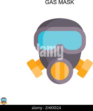 Gas mask Simple vector icon. Illustration symbol design template for web mobile UI element. Stock Vector