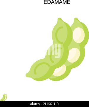 Edamame Simple vector icon. Illustration symbol design template for web mobile UI element. Stock Vector