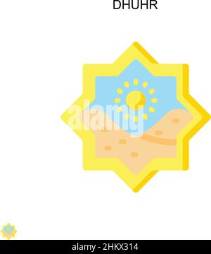 Dhuhr Simple vector icon. Illustration symbol design template for web mobile UI element. Stock Vector