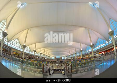 Denver International is the 8th busiest airport in the US, Colorado Stock Photo