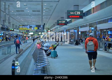 Denver International is the 8th busiest airport in the US, Colorado Stock Photo