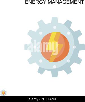 Energy management Simple vector icon. Illustration symbol design template for web mobile UI element. Stock Vector