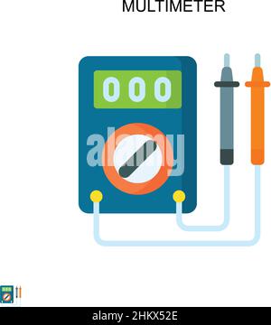Multimeter Simple vector icon. Illustration symbol design template for web mobile UI element. Stock Vector
