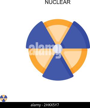 Nuclear Simple vector icon. Illustration symbol design template for web mobile UI element. Stock Vector