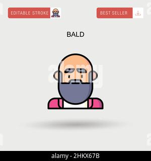 Bald Simple vector icon. Stock Vector