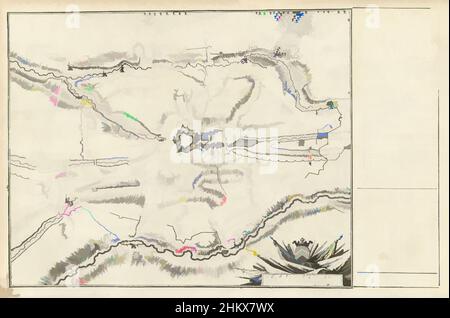 Art inspired by Siege of le Quesnoy, 1712, Plan de la situation et du siege du Quesnoy, investi Le 8.me de Juin 1712 (...), Map of le Quesnoy, besieged by the Allies under Baron Fagel from June 8 and taken on July 6, 1712. On the sheet next to the print is printed the title and legend A, Classic works modernized by Artotop with a splash of modernity. Shapes, color and value, eye-catching visual impact on art. Emotions through freedom of artworks in a contemporary way. A timeless message pursuing a wildly creative new direction. Artists turning to the digital medium and creating the Artotop NFT