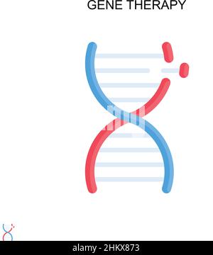 Gene therapy Simple vector icon. Illustration symbol design template for web mobile UI element. Stock Vector