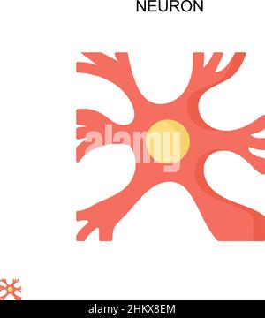 Neuron Simple vector icon. Illustration symbol design template for web mobile UI element. Stock Vector