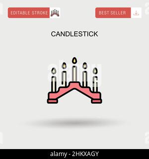 Candlestick Simple vector icon. Stock Vector