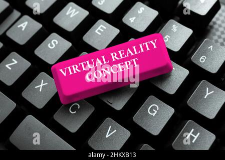 Conceptual caption Virtual Reality Concept. Business showcase Virtual Reality Concept Abstract Giving Story Writing Tips, Offering Online Bookkeeping Stock Photo