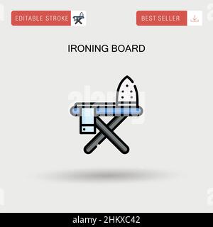 Ironing board Simple vector icon. Stock Vector