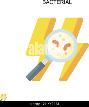 Bacterial Simple vector icon. Illustration symbol design template for web mobile UI element. Stock Vector