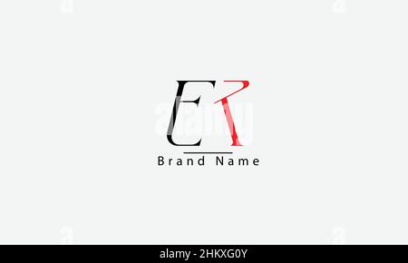 ER RE E R abstract vector logo monogram template Stock Vector