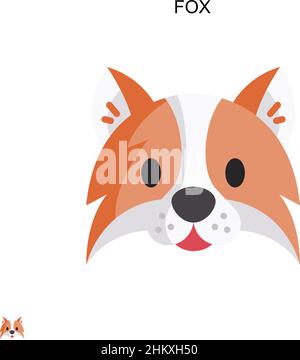 Fox Simple vector icon. Illustration symbol design template for web mobile UI element. Stock Vector