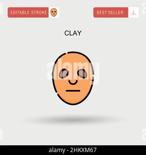 Clay Simple vector icon. Stock Vector