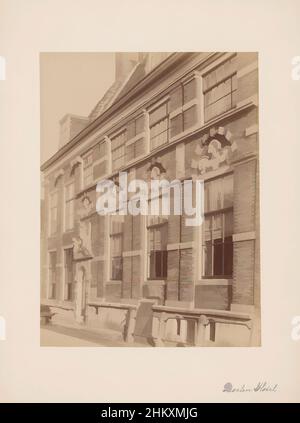 Art inspired by Facade of Achterstraat 2 in Hoorn, anoniem (Monumentenzorg) (attributed to), A.J.M. Mulder, Achterstraat (Hoorn), 1893, photographic support, cardboard, albumen print, height 229 mm × width 171 mm, Classic works modernized by Artotop with a splash of modernity. Shapes, color and value, eye-catching visual impact on art. Emotions through freedom of artworks in a contemporary way. A timeless message pursuing a wildly creative new direction. Artists turning to the digital medium and creating the Artotop NFT Stock Photo