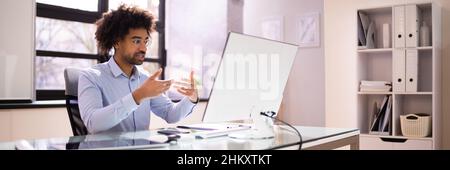 Online Video Conference Business Training Webinar Or Webcast Stock Photo